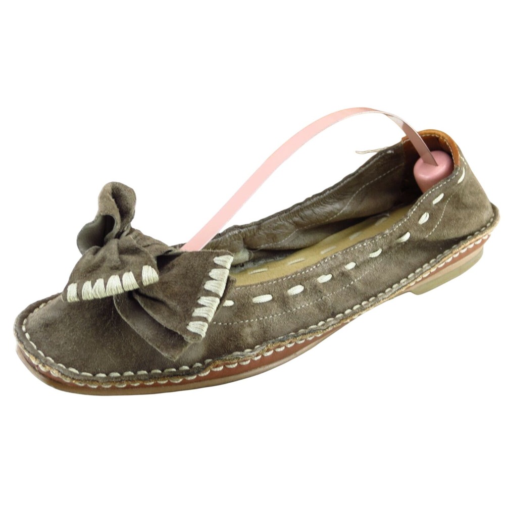 b Makowsky Women Sz 8 M Brown Ballet Leather Shoes